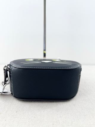 Coach canteen leather crossbody Halloween cat bag