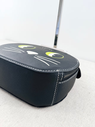 Coach canteen leather crossbody Halloween cat bag