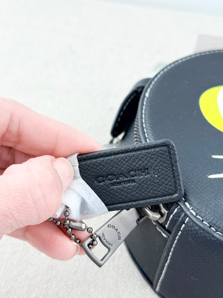 Coach canteen leather crossbody Halloween cat bag