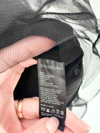 Zimmermann tulle ruched mini dress, US 6
