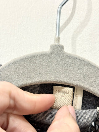 Burberry Brit Wool Blend Finsdale Hooded Duffle Coat with Hood Black Women's L