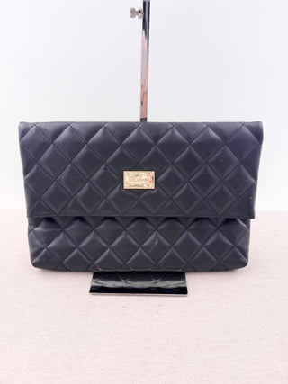 St. John large quilted leather clutch bag