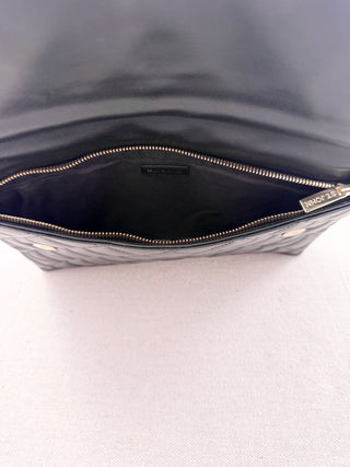 St. John large quilted leather clutch bag