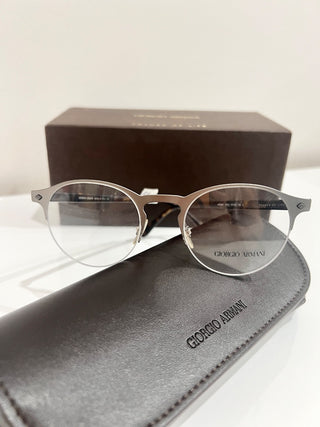 NWT Giorgio Armani AR5064 Tortoise Half Rim Metal Frame Optical Frame Eyeglass