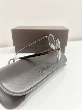 NWT Giorgio Armani AR5064 Tortoise Half Rim Metal Frame Optical Frame Eyeglass