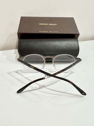 NWT Giorgio Armani AR5064 Tortoise Half Rim Metal Frame Optical Frame Eyeglass