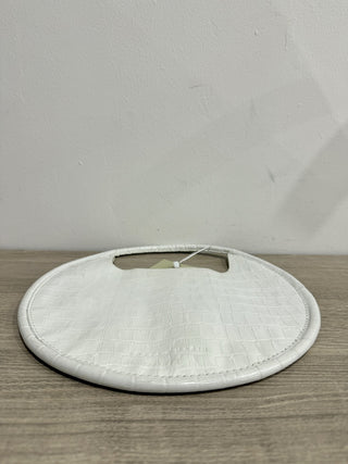 Lozza D Marin White Croc-Embossed Leather Round Mini Handbag