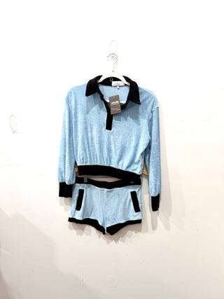 L'Academie terry matching set top and shorts, XS