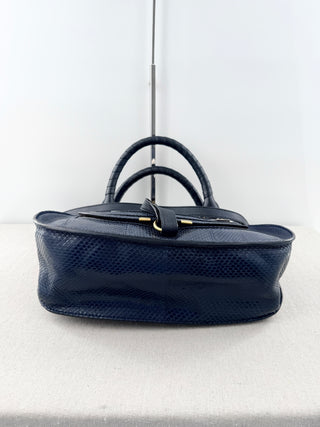 Chloe marcie medium double carry satchel bag in python textured leather