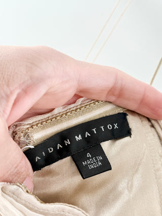 Aidan Mattox silk dress with embellishment long, 4