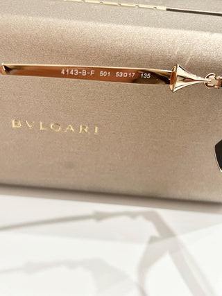 NWT Bvlgari 4143-B-F Navy Blue / Gold Plated Frame Full Rim Round Eyeglasss