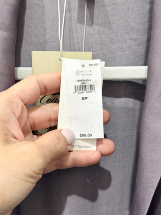 NWT Banana Republic Satin Tie-Wrap Blouse Dusty Amethyst Women's Size Small