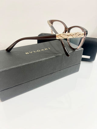 NWT Bvlgari 4126-B Dark Havana Brown Optical Frames Cat Eye Eyeglass