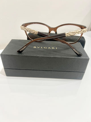 NWT Bvlgari 4126-B Dark Havana Brown Optical Frames Cat Eye Eyeglass