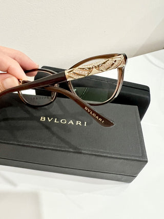 NWT Bvlgari 4126-B Dark Havana Brown Optical Frames Cat Eye Eyeglass