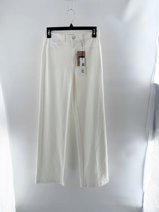 L'Agence clayton high-rise wide-leg pants featuring fitted waist in premium stretch denim, 25