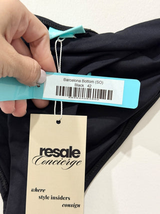 NWT Melissa Odabash Barcelona Hipster Swim Bikini Bottom Black Women's 42 / US 6