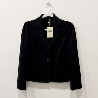 Moschino Long Sleeve Notch Lapel Single Breasted Blazer Black Women's Size 38/2