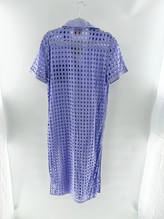Solid & Striped eyelet long cover up, L