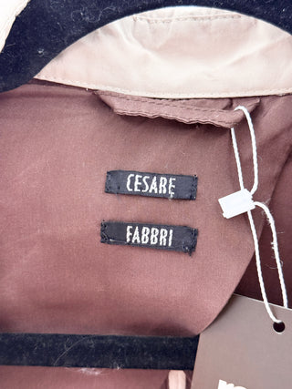 Cesare Fabbri trenchcoat 100% silk, M