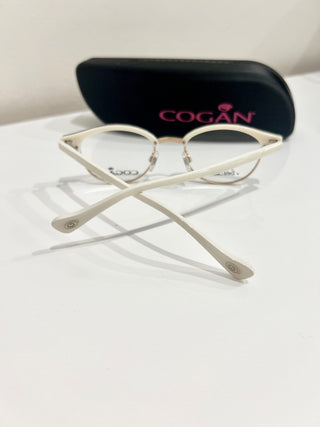 Cogan YC 2529W AMB Limited Edition Brown Gold Optical Frame Cat Eye Eyeglass