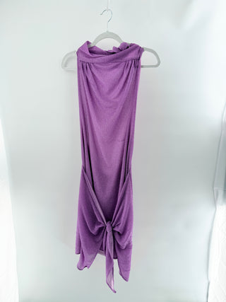 Baobab open back metallic mini dress, M