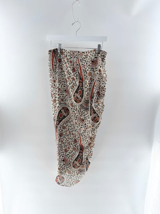 Veronica Beard pattern ruched long skirt, 6