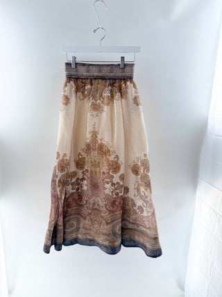 Zimmermann gattered maxi skirt, 0P