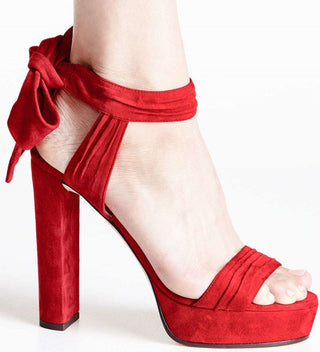 Jimmy Choo ‘Kaytrin’ Wraparound Strap Platform Sandals Red Women's Size EU 38
