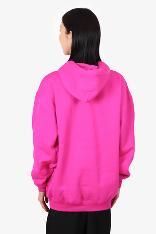 Balenciaga Copyright Logo Oversized Pullover Hoodie Fuchsia Pink Unisex Medium
