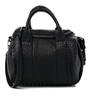 Alexander Wang navy blue Pebbled Leather Studded Rockie Crossbody