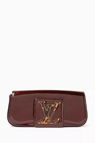 Louis Vuitton Amarante Vernis Leather Sobe Clutch Purse Handbag Burgundy