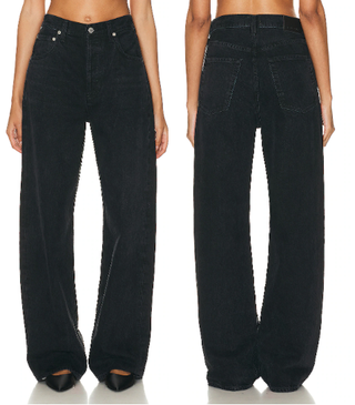 Citizens of Humanity Ayla Premium Vintage Baggy Cuffed Wide Leg Jeans Voila 28