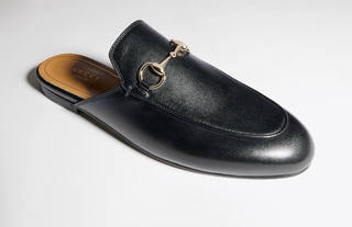 Gucci Princetown Horsebit Leather Slip On Slipper Mules Flat Black Women's EU 41