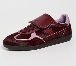 NWOT ALOHAS TB.490 Low Top Club Sneakers Burgundy Calf Hair Womne's Size 10-10.5