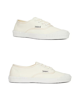 NWT Saint Laurent Olana Canvas Low Top Cap Toe Sneakers White Milk Womens 41