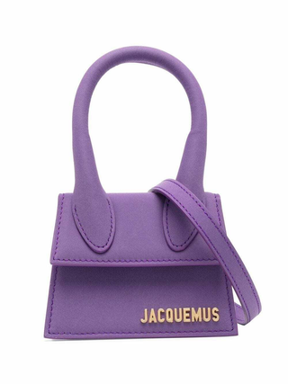 Jacquemus Le Chiquito Matte Leather Crossbody Mini Bag Purple