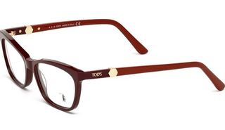 NWT Tod's TO5143 071 Bordeaux Maroon Acetate Frame Optical Rectangle Eyeglass