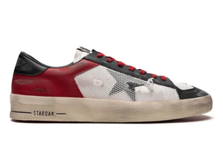 NWT Golden Goose Stardan Mesh Leather 90s Basketball Sneakers White Black 39