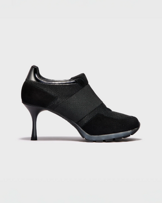 NWOT Sneex "The Icon" Hybrid Stiletto Heels Black Silver Trim Women's Size 8