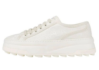 Gucci GG Canvas Low Top Platform Tennis 1977 Sneakers White Men's Size 41 / 9.5