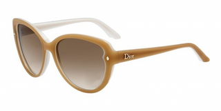 Christian Dior Pondichery 1 Beige White Frame Brown Gradient Cateye Sunglass