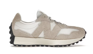 New Balance 327 Suede Leather Low Top Sneakers Moonbeam/White/Navy Womens US 6