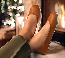 Tieks Nappa Leather Slip On Round Toe Ballet Flats Chestnut Women's Size US 7