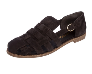 NWOT Chanel CC Suede Slip On Fisherman Sandals Chocolate Brown Women's EU 41