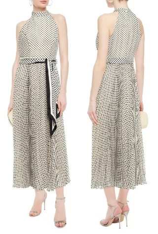 Zimmermann Sunray Picnic Belted Polka-Dot Cepe Midi A-Line Dress White Black 3