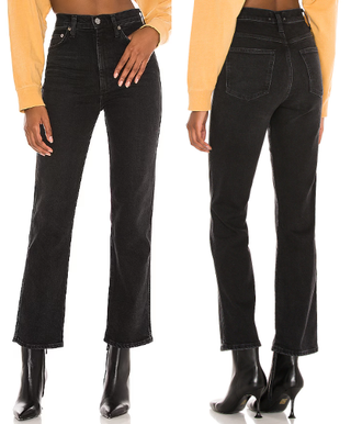 Agolde Pinch Waist High Rise Denim Kick Flare Jeans Panoramic Womens Size 28