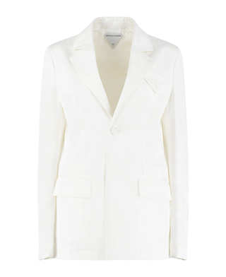 Bottega Veneta Soft Tailored Single Breasted Blazer White Women's IT 36 / 0 US