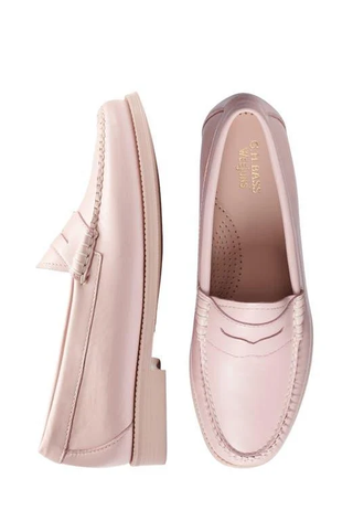 G.H. Bass Whitney Easy Weejuns Leather Penny Loafers Shoes Light Pink Women's 10
