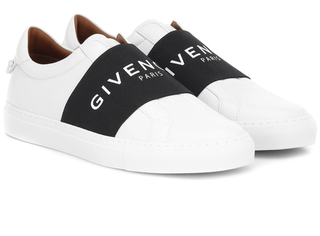 Givenchy Urban Street Leather Slip On Sneakers White Black Women's Size EU 39